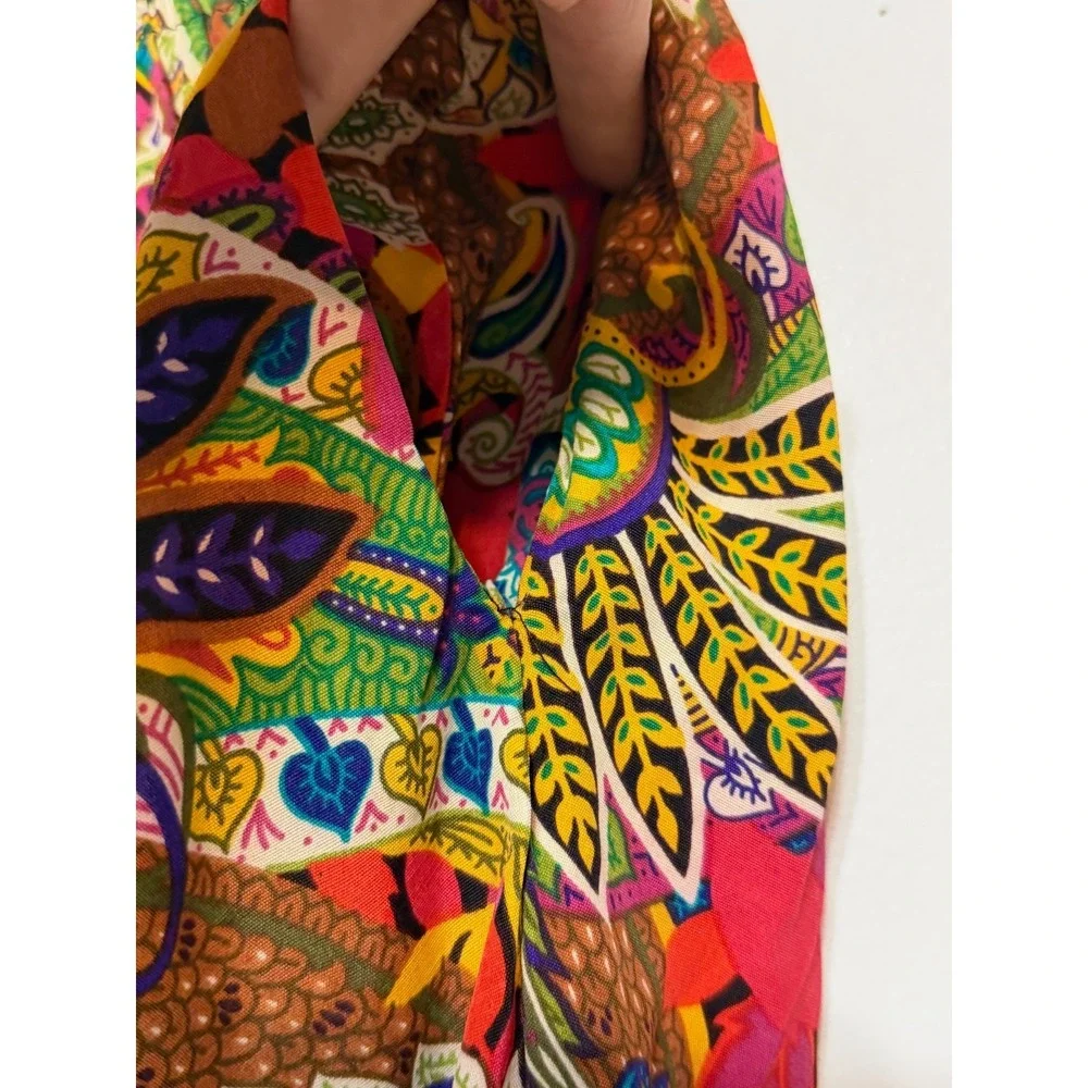 Vintage Diana Marco Boho Paisley Outfit Set Womens Size 16 Dopamine Festival